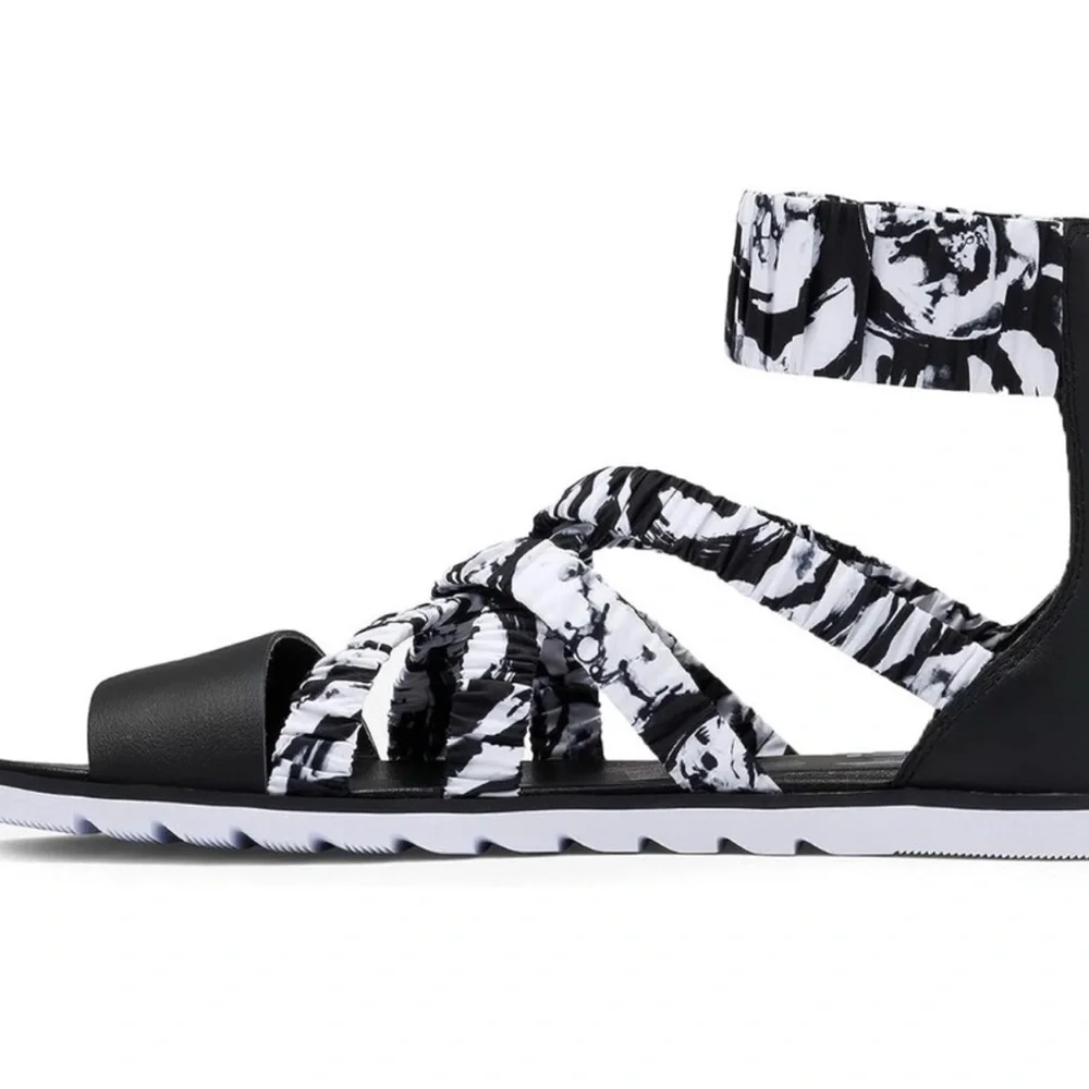 Sorel Ella II Ruched Ankle Strap Sandals Women 8 - Picture 3 of 5